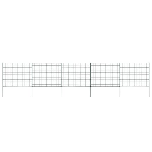 vidaXL Garden Fence Set 77.5x64 cm Green