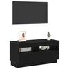 vidaXL TV Cabinet Black Oak 80 x 35 x 40 cm Engineered Wood