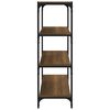 vidaXL Book Cabinet Brown Oak 80x33x100 cm Engineered Wood and Steel