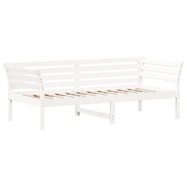 vidaXL Day Bed without Mattress White 100x200 cm Solid Wood Pine