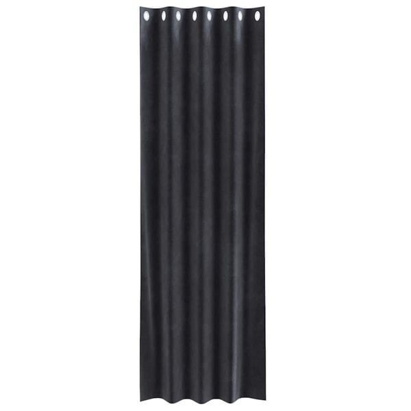 vidaXL Blackout Curtains 2 pcs Dark Grey 140 x 260 cm Velvet