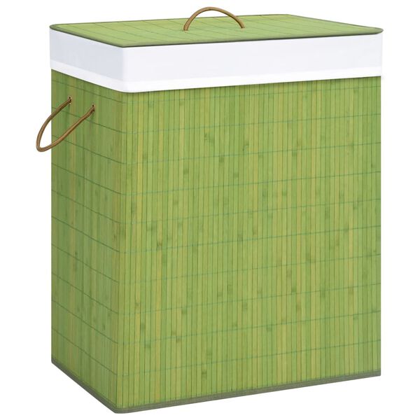 vidaXL Bamboo Laundry Basket Green 100 L