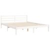 vidaXL Bed Frame without Mattress White King Size Solid Wood