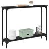 vidaXL Console Table Black Oak 100 x 22.5 x 75 cm Engineered Wood