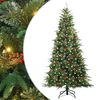 vidaXL Artificial Hinged Christmas Tree Green 240 cm PE and PVC