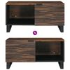 vidaXL Coffee Table Brown and Black 80 x 50 x 40 cm Solid Acacia wood
