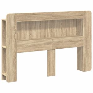 vidaXL Headboard Cabinet with Storage Sonoma Oak Engineered Wood