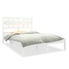 vidaXL Bed Frame without Mattress White 135x190 cm Solid Wood