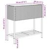 vidaXL Garden Planters with Shelf 2 pcs Brown 70x28x70 cm Poly Rattan