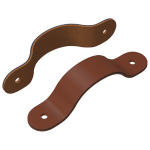 vidaXL Cabinet Handles 2 pcs Brown 140 x 25 x 2.3 mm PU
