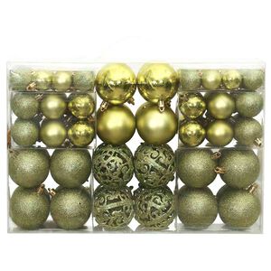 vidaXL Christmas Baubles 100 pcs Light Green 3 / 4 / 6 cm