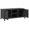 vidaXL TV Cabinet Black 100.5x39x43.5 cm Steel
