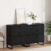 vidaXL Sideboard 2 pcs Black Oak 60 x 35 x 70 cm