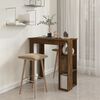 vidaXL Bar Table with Shelf Smoked Oak 102x50x103.5 cm Engineered Wood