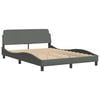 vidaXL Bed Frame "Dover" Dark Grey 135x190 cm Double Fabric