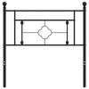 vidaXL Metal Replace Headboard Black 90 cm