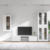 vidaXL TV Cabinet Set FLORIN High Gloss White Engineered Wood