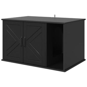vidaXL Cat House Black 85 x 55 x 50 cm Engineered Wood