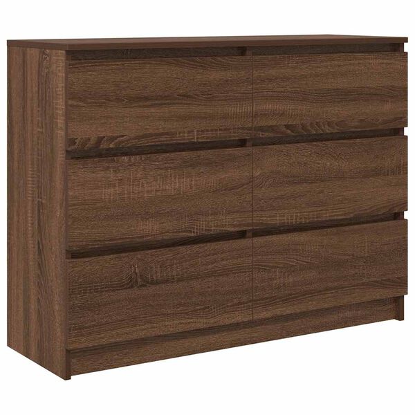 vidaXL Sideboard Brown Oak 100x35x76 cm Engineered Wood