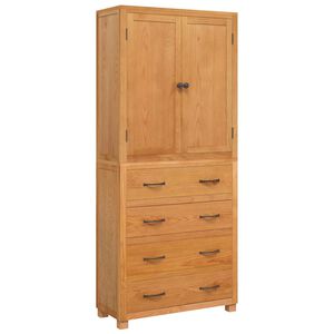 vidaXL Storage Furniture Set with Shelf 2 pcs Natural 80 x 35 x 185 cm