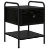 vidaXL Bedside Cabinet Black Oak 35 x 36.5 x 47 cm Engineered Wood