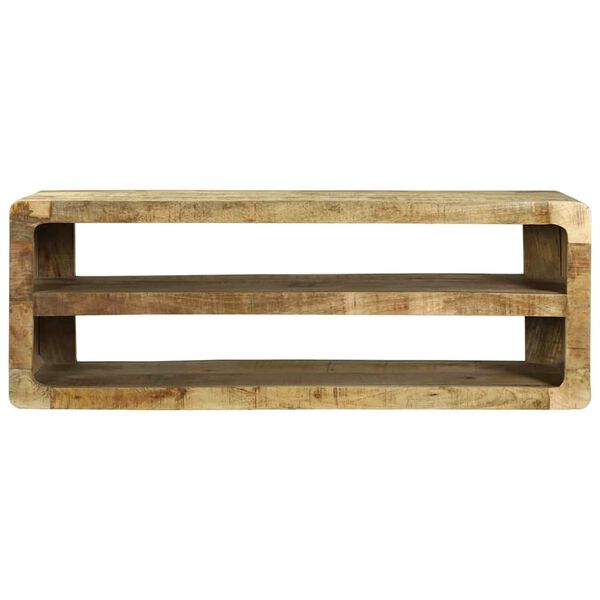 vidaXL TV Cabinet with Shelf Brown 100 x 32 x 36 cm Solid Mango wood
