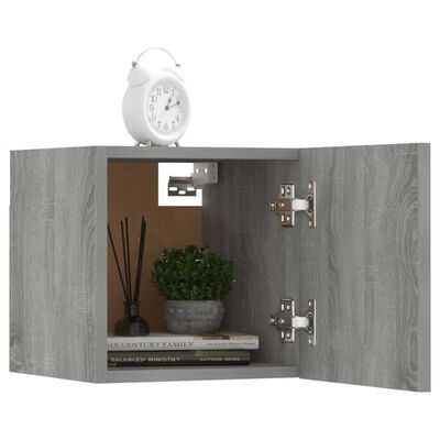 vidaXL Wall Mounted TV Cabinet 4 pcs Grey Sonoma 30.5x30x30 cm