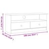 vidaXL TV Cabinet with Drawers ALTA White 100x35x41 cm Solid Wood Pine