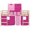 vidaXL Kids' Loft Bed with Tunnel without Mattress Pink 90x200cm