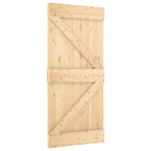 vidaXL Door NARVIK Natural 95 x 210 cm Solid Pine Wood