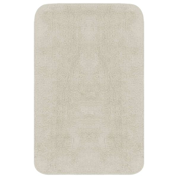 vidaXL Bathroom Mat Set 2 Pieces Fabric White