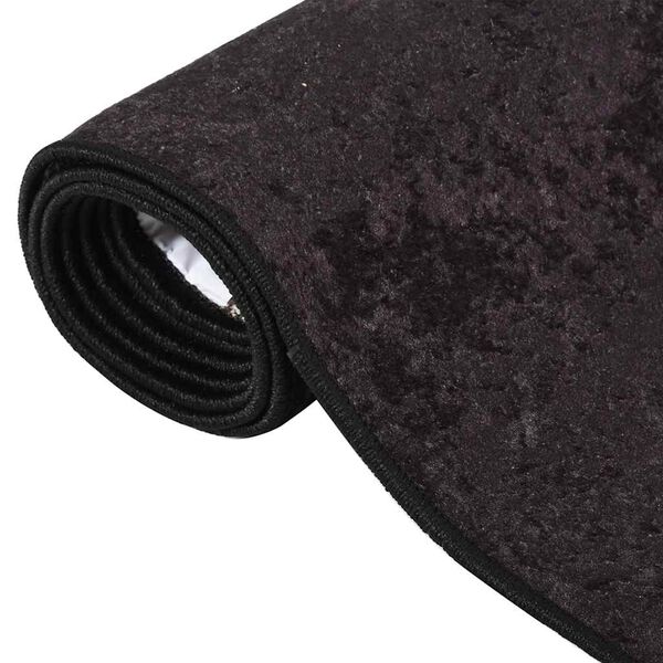 vidaXL Rug Washable 80x300 cm Anthracite Anti Slip