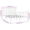 vidaXL Bed Frame without Mattress White 140x200 cm Solid Wood Pine