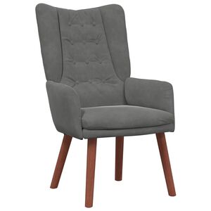 vidaXL Armchair Dark Grey 63 x 67 x 94 cm Velvet