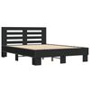 vidaXL Bed Frame without Mattress Black 140x200 cm
