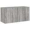 vidaXL 4 Piece TV Wall Units Grey Sonoma Engineered Wood
