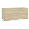 vidaXL Sink Cabinet with Built-in Basin Sonoma Oak Engineered Wood