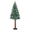 vidaXL Slim Christmas Tree Green 180 cm PVC and Solid Pine wood