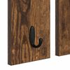 vidaXL Wall-Mounted Coat Rack with Shelf Smoked oak 85 x 10 x 45 cm