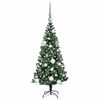 vidaXL Artificial Pre-lit Christmas Tree Green 120 cm PVC and Metal