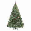 vidaXL Artificial Christmas Tree with 300 LEDs Green 210 cm PE and PVC