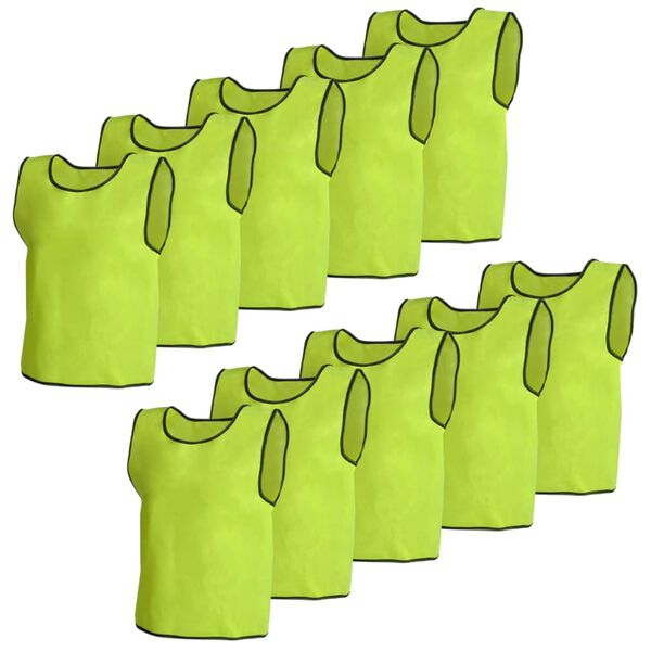 vidaXL Sport Bib 10 pcs Junior Yellow