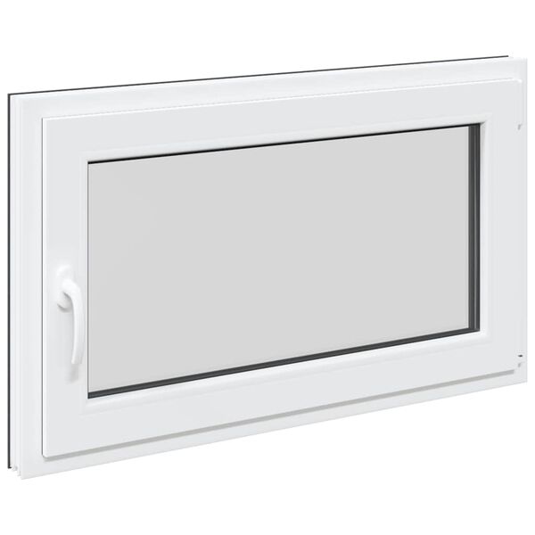 vidaXL Basement Window "RISOR" 100x60 cm Tilt&Turn DIN Right Anthracite