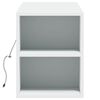 vidaXL TV Wall Cabinet with LED Lights White 135x31x39.5 cm