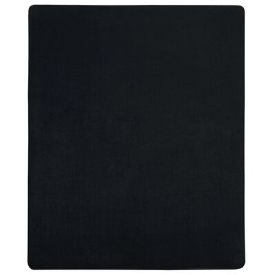 vidaXL Jersey Fitted Sheet Black 160x200 cm Cotton