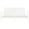vidaXL Bed Frame without Mattress White 200x200 cm Solid Wood
