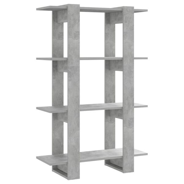 vidaXL Book Cabinet/Room Divider Concrete Grey 80x30x123.5 cm