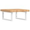 vidaXL Basin Shelf Wall Mounted Steel and Solid Wood Oak
