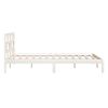vidaXL Bed Frame without Mattress White Small Double Solid Wood