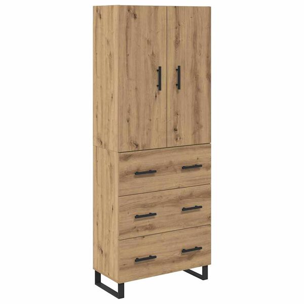 vidaXL Highboard with Drawer 2 pcs Artisan Oak 69.5 x 34 x 180 cm